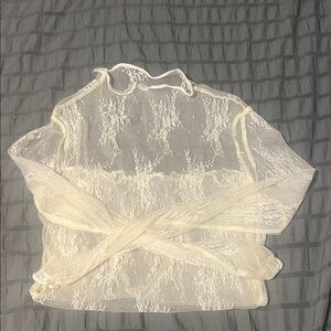 Sheer Lace Long Sleeve Top